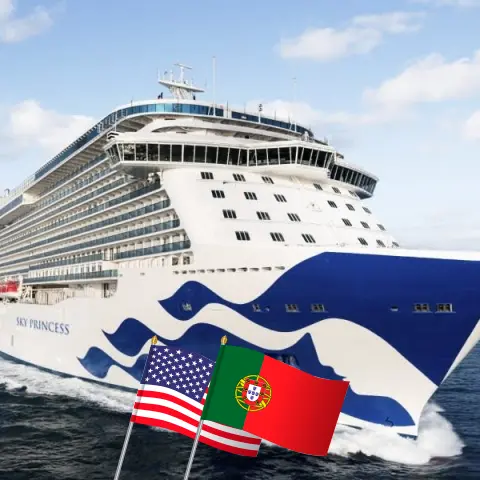 Kreuzfahrt im Transatlantik von Port Canaveral / Orlando nach Southampton an Bord des Schiffes Sky Princess mit Besuchen in den USA, Portugal und Marokko für 16 Tage