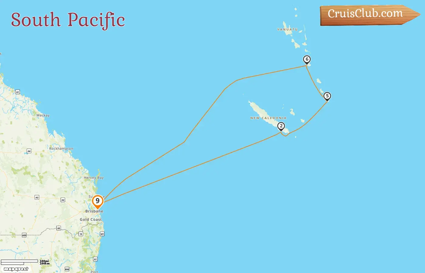 Cruise in the South Pacific from Brisbane aboard Voyager of the Seas ship with visits to Australia, New Caledonia, and Vanuatu for 9 days
