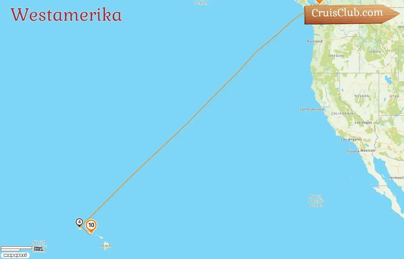 Kreuzfahrt in den Westen Amerikas von Vancouver nach Honolulu an Bord des Schiffes Anthem of the Seas mit Besuchen in Kanada und den USA für 10 Tage