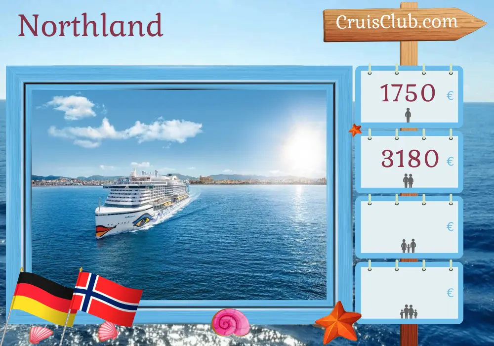 Cruise in the Northland from Hamburg aboard AIDAperla ship with visits to Germany and Norway for 8 days