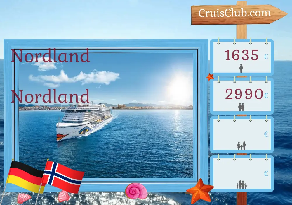 Cruzeiro no Norte de Hamburgo a bordo do navio AIDAperla com visitas à Alemanha e à Noruega por 8 dias