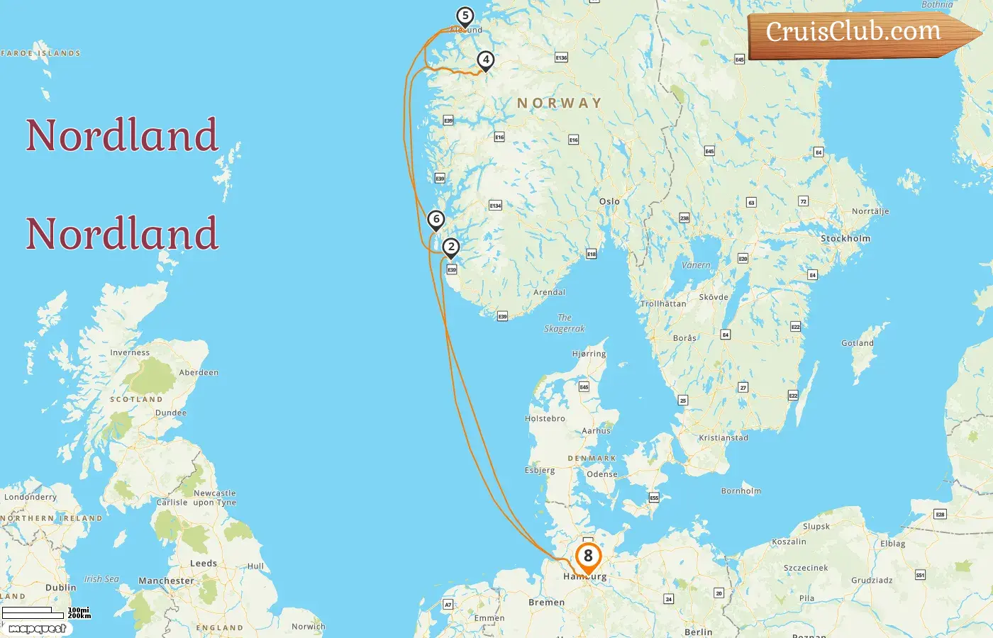 Cruzeiro no Norte de Hamburgo a bordo do navio AIDAperla com visitas à Alemanha e à Noruega por 8 dias