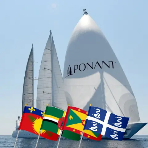 Kreuzfahrt in der östlichen Karibik ab Pointe-à-Pitre an Bord des Schiffes Le Ponant mit Besuchen in Guadeloupe, Dominica, Saint Vincent und den Grenadinen, Grenada und Martinique für 8 Tage