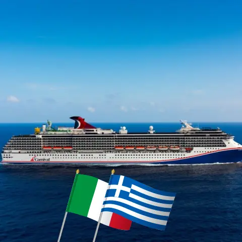 Crucero por el Mediterráneo desde Civitavecchia a bordo del barco Carnival Miracle con visitas a Italia, Turquía y Grecia durante 9 días