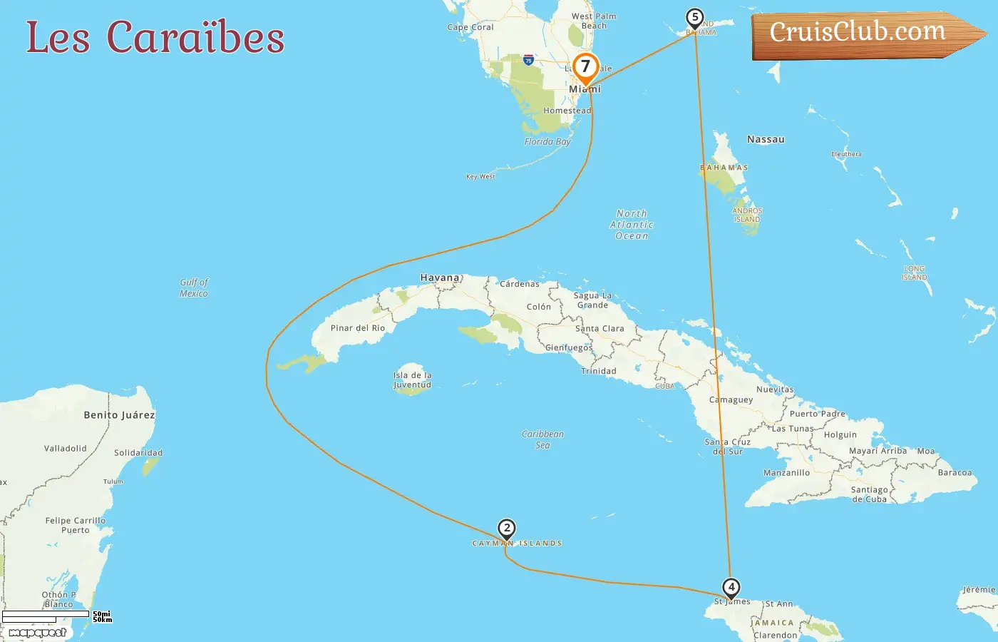 Croisière dans les Caraïbes au départ de Miami à bord du navire Carnival Sunrise avec des escales aux États-Unis, aux îles Caïmans, en Jamaïque et aux Bahamas pendant 7 jours