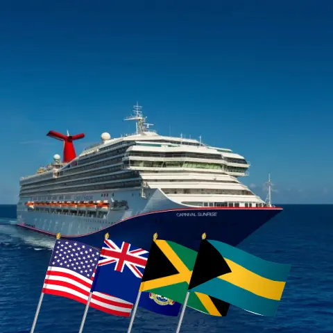 Круиз в Карибы из Майами на борту судна Carnival Sunrise с посещением США, Каймановых островов, Ямайки и Багамских островов на 7 дней