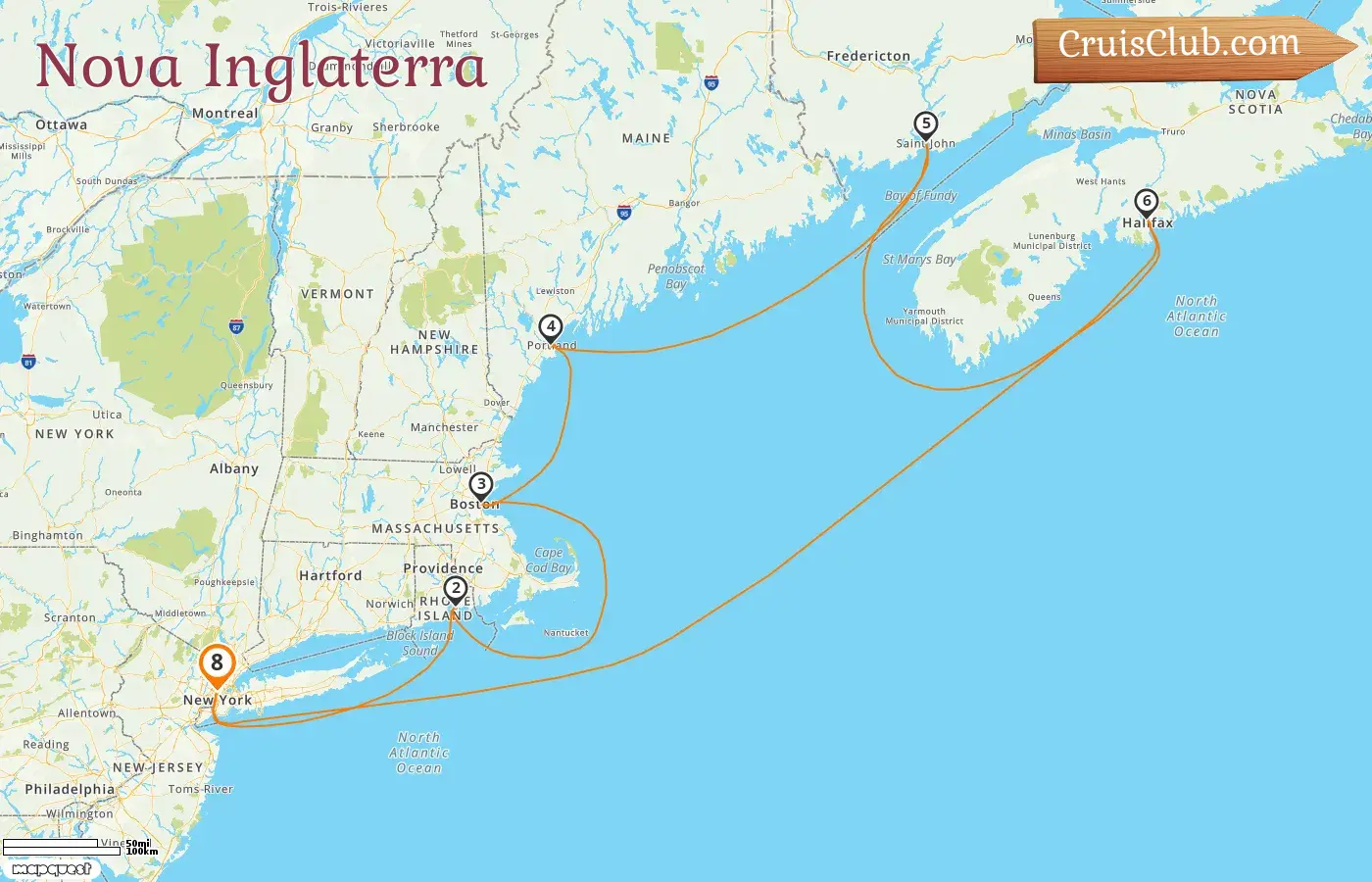 Cruzeiro pelo Novo México saindo de Nova Iorque a bordo do navio Enchanted Princess com visitas aos EUA e Canadá por 8 dias
