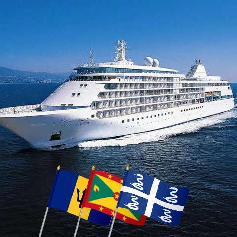 Crucero por el Caribe Oriental de Bridgetown a Philipsburg a bordo del barco Silver Shadow con visitas a Barbados, San Vicente y las Granadinas, Granada y Martinica durante 8 días