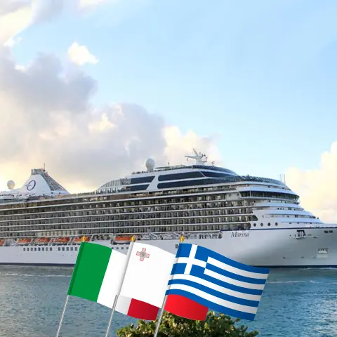 Mittelmeer-Kreuzfahrt von Civitavecchia nach Istanbul an Bord des Oceania Marina-Schiffs mit Besuchen in Italien, Malta, Griechenland und der Türkei für 13 Tage