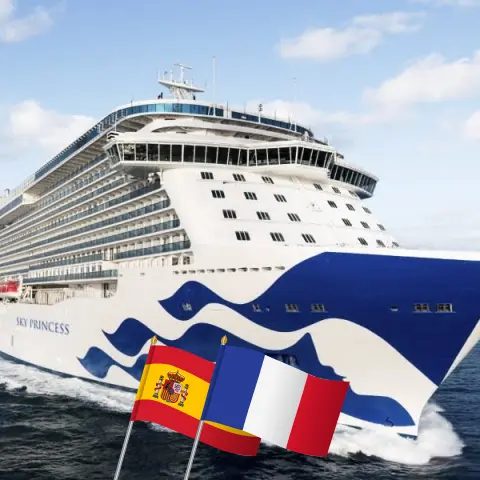 Mittelmeer-Kreuzfahrt ab Southampton an Bord des Schiffes Sky Princess mit Besuchen in Spanien und Frankreich für 15 Tage