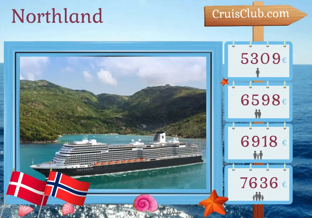 Cruise in the Northland from Rotterdam aboard Rotterdam ship with visits to Denmark and Norway for 15 days