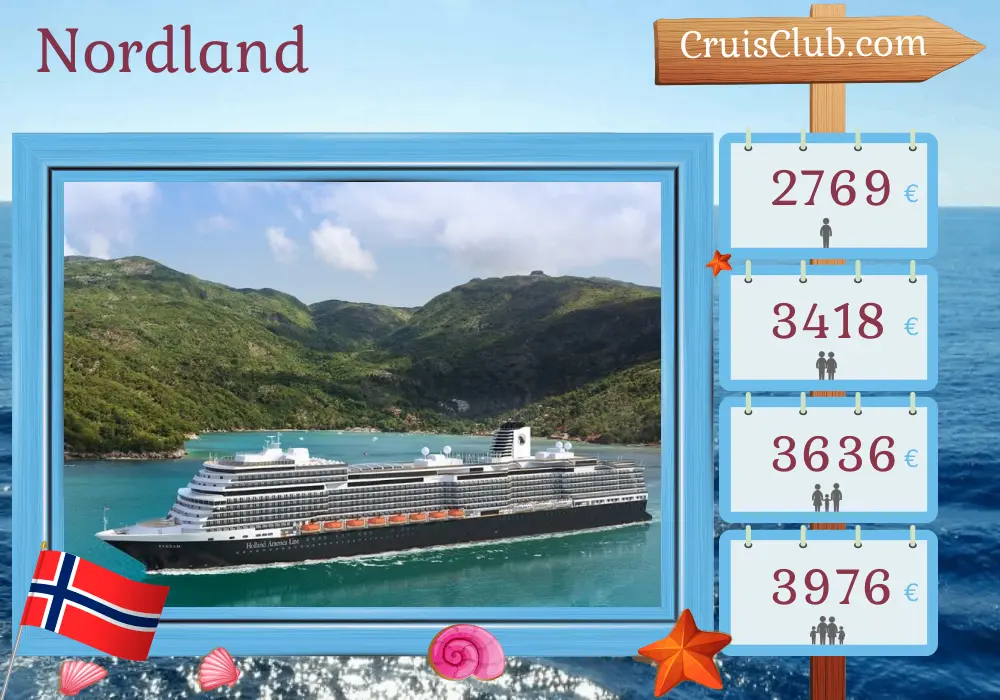 Crucero por el norte desde Rotterdam a bordo del barco Rotterdam con visitas a Noruega durante 8 días