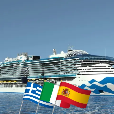 Kreuzfahrt im Mittelmeer von Istanbul nach Barcelona an Bord des Schiffes Sun Princess mit Stopps in der Türkei, Griechenland, Italien und Spanien für 12 Tage