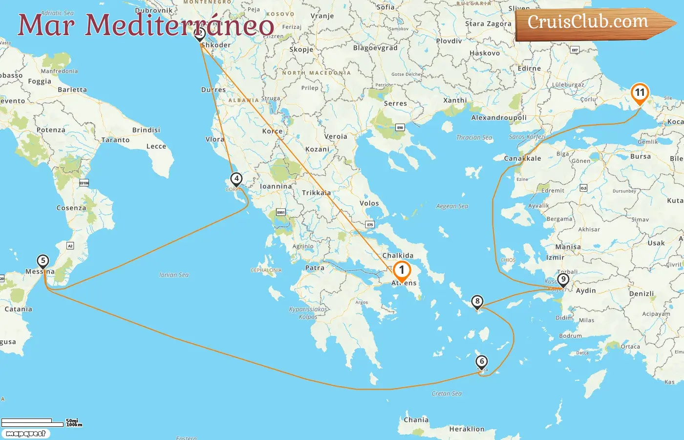 Crucero por el Mediterráneo de Pireo a Estambul a bordo del barco Sun Princess con visitas a Grecia, Montenegro, Italia y Turquía durante 11 días