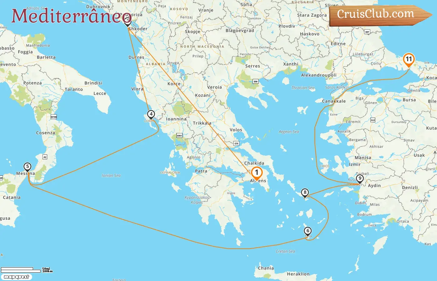 Cruzeiro no Mediterrâneo de Pireu a Istambul a bordo do navio Sun Princess com visitas a Grécia, Montenegro, Itália e Turquia por 11 dias