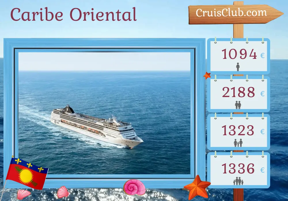 Cruzeiro no Caribe Oriental a partir de Fort-de-France a bordo do navio MSC Opera com visitas a Guadalupe, República Dominicana e Ilhas Virgens Britânicas por 8 dias