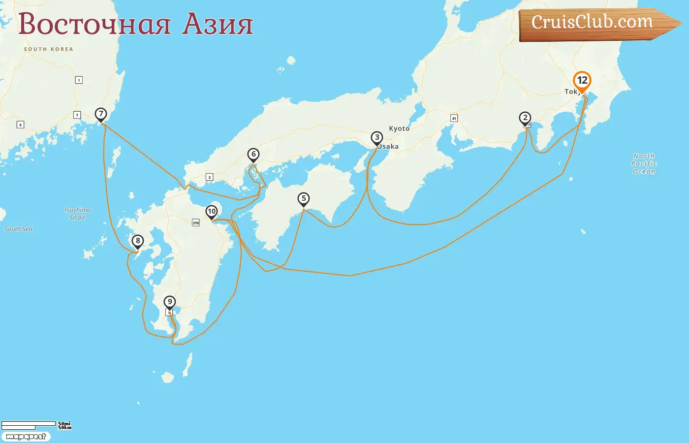 Круиз по Восточной Азии из Токио на борту круизного лайнера Seven Seas Explorer со стопами в Японии и Южной Корее на 12 дней