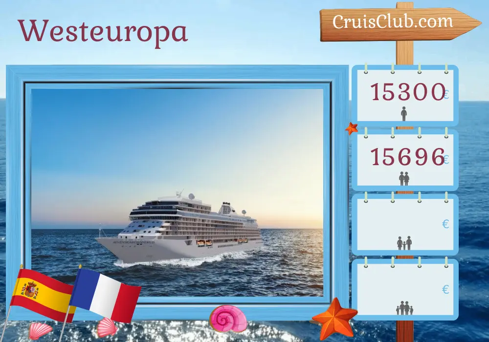 Kreuzfahrt im westlichen Europa ab Lissabon an Bord des Schiffes Seven Seas Grandeur mit Besuchen in Spanien und Frankreich für 11 Tage