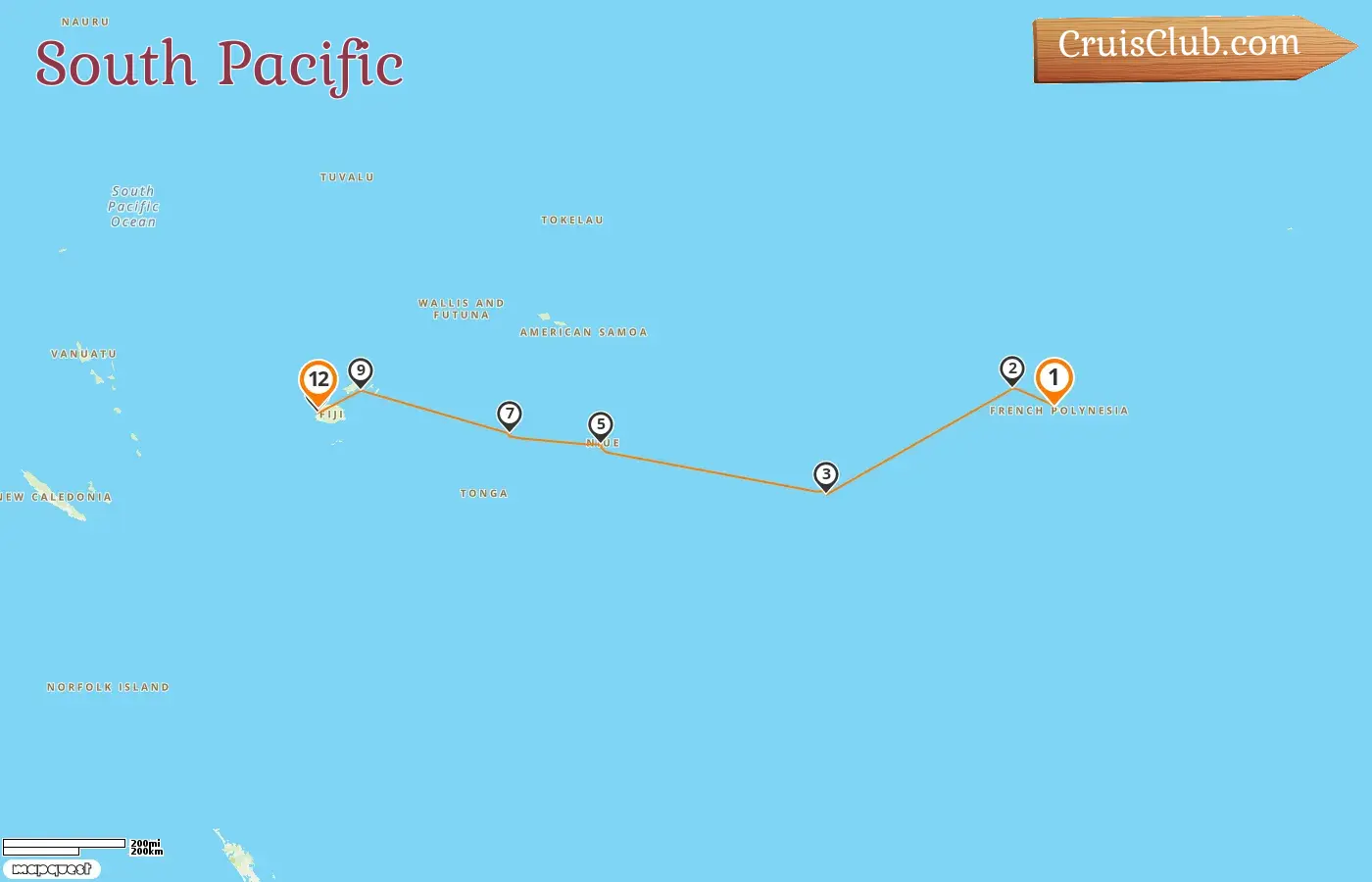 Kreuzfahrt im Südpazifik von Papeete nach Lautoka an Bord des Schiffes Seven Seas Splendor mit Besuchen in Französisch-Polynesien, den Cookinseln, Niue, Tonga und Fidschi für 12 Tage