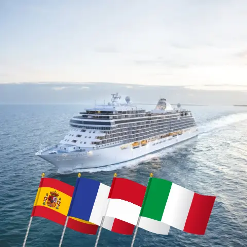 Круиз по Средиземноморью от Лиссабона до Чивитавеккьи на борту судна Seven Seas Splendor с посещением Испании, Марокко, Франции, Монако и Италии на 15 дней