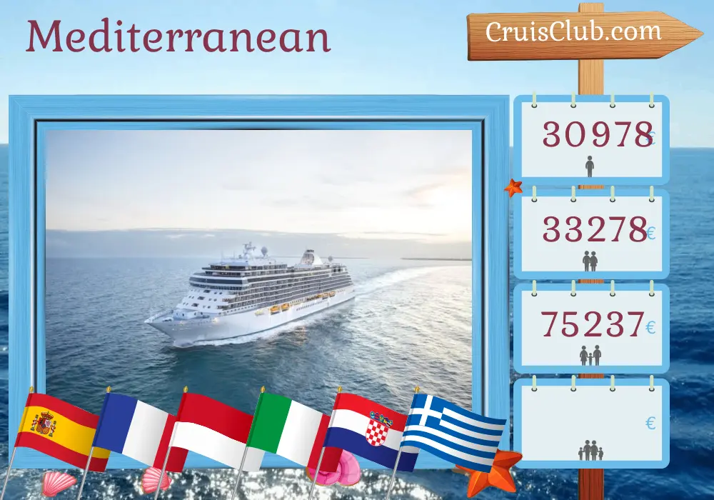 Cruise in the Mediterranean from Lisbon to Istanbul aboard Seven Seas Splendor ship with visits to Spain, Morocco, France, Monaco, Italy, Croatia, Greece, and Turkey for 24 days