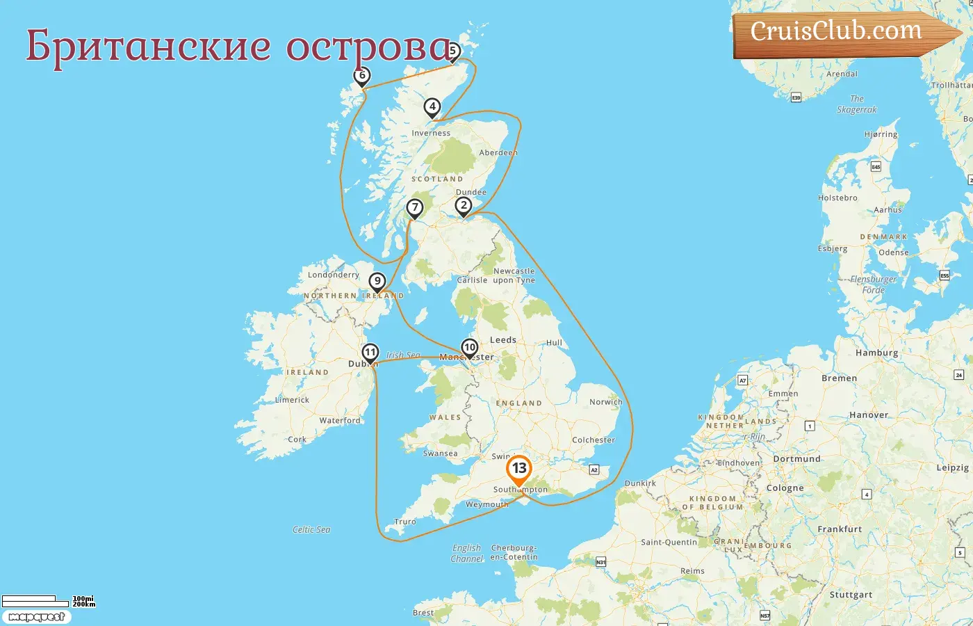 Круиз по Британским островам из Саутгемптона на борту судна Seven Seas Splendor с визитами в Ирландию на 13 дней