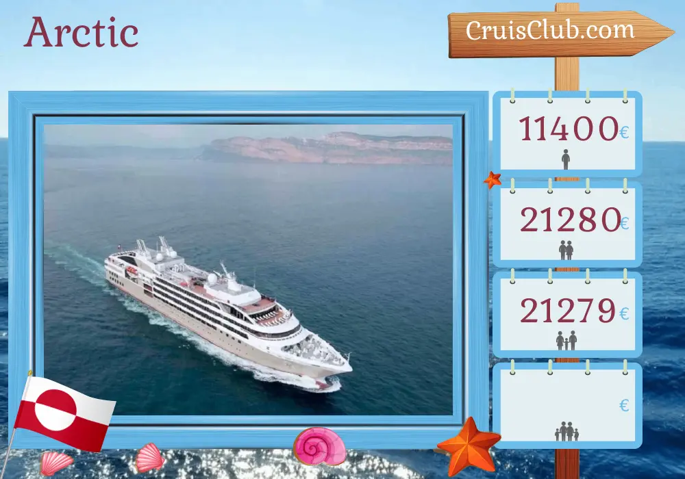 Cruise in the Arctic from Reykjavik to Nuuk aboard Le Lyrial ship with visits to Greenland for 14 days