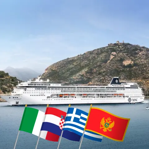Kreuzfahrt im Mittelmeer von Marghera nach Brindisi an Bord des MSC Armonia-Schiffs mit Besuchen in Italien, Kroatien, Griechenland und Montenegro für 6 Tage