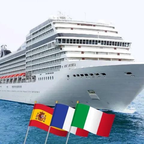 Kreuzfahrt im Mittelmeer ab Valencia an Bord des MSC-Musica-Schiffs mit Besuchen in Spanien, Frankreich und Italien für 8 Tage