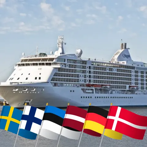 Crucero por el Mar Báltico de Estocolmo a Copenhague a bordo del barco Seven Seas Voyager con visitas a Suecia, Finlandia, Estonia, Letonia, Polonia, Alemania y Dinamarca durante 13 días