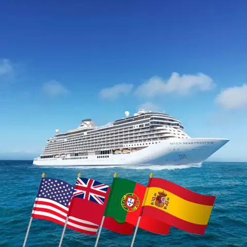 Croisière transatlantique de New York à Barcelone à bord du navire Seven Seas Prestige avec visites aux États-Unis, aux Bermudes, au Portugal et en Espagne pendant 15 jours