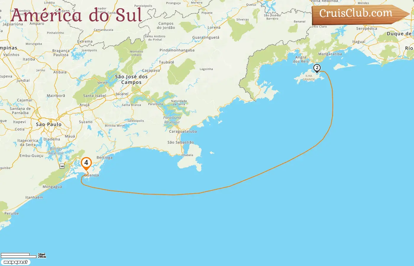 Cruzeiro na América do Sul a partir de Saints a bordo do navio MSC Sinfonia com visitas ao Brasil por 4 dias