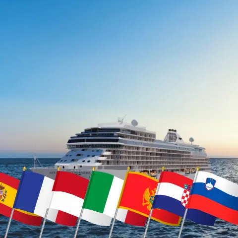 Круиз по Средиземноморью из Барселоны в Фузину на борту судна Seven Seas Grandeur с посещением Испании, Франции, Монако, Италии, Черногории, Хорватии и Словении на 19 дней
