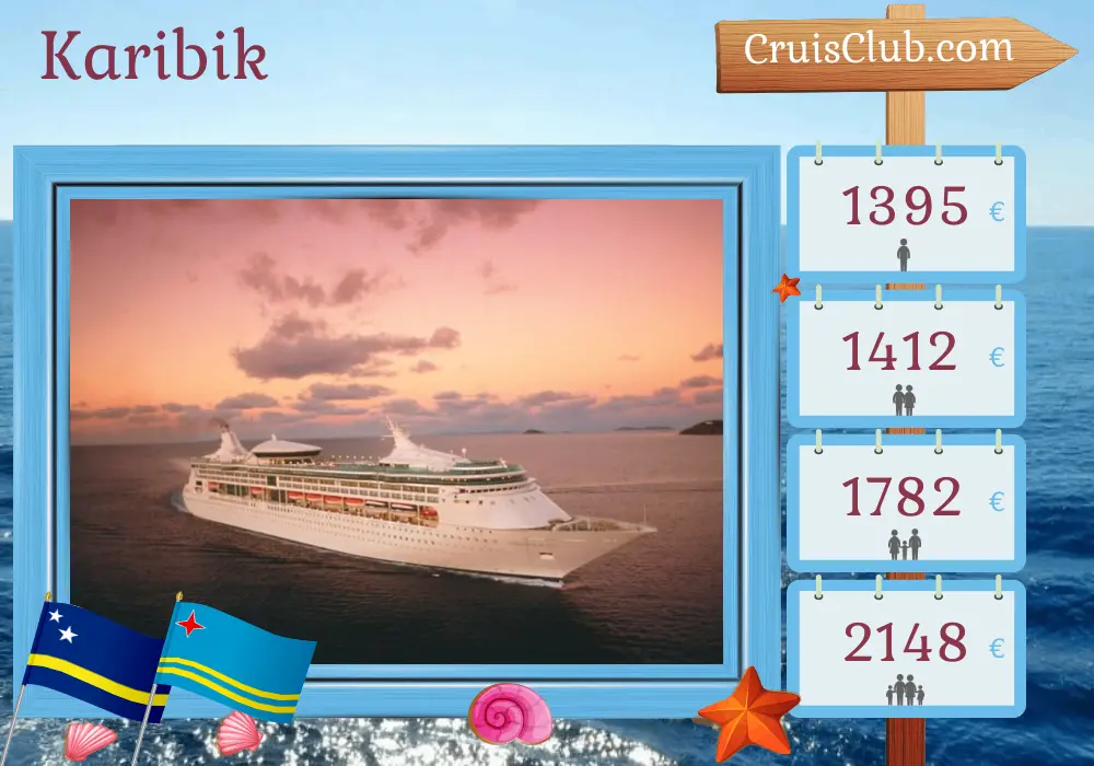Kreuzfahrt in der Karibik ab Köln an Bord des Schiffes Grandeur of the Seas mit Besuchen in Panama, Kolumbien, Curaçao und Aruba für 8 Tage