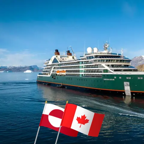 Arktische Kreuzfahrt ab Kangerlussuaq an Bord des Schiffes Seabourn Venture mit Besuchen in Grönland und Kanada für 15 Tage