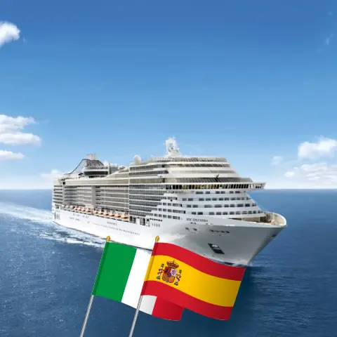 Круиз по Средиземному морю из Неаполя в Барселону на борту судна MSC Splendida с посещением Италии, Туниса и Испании на 5 дней