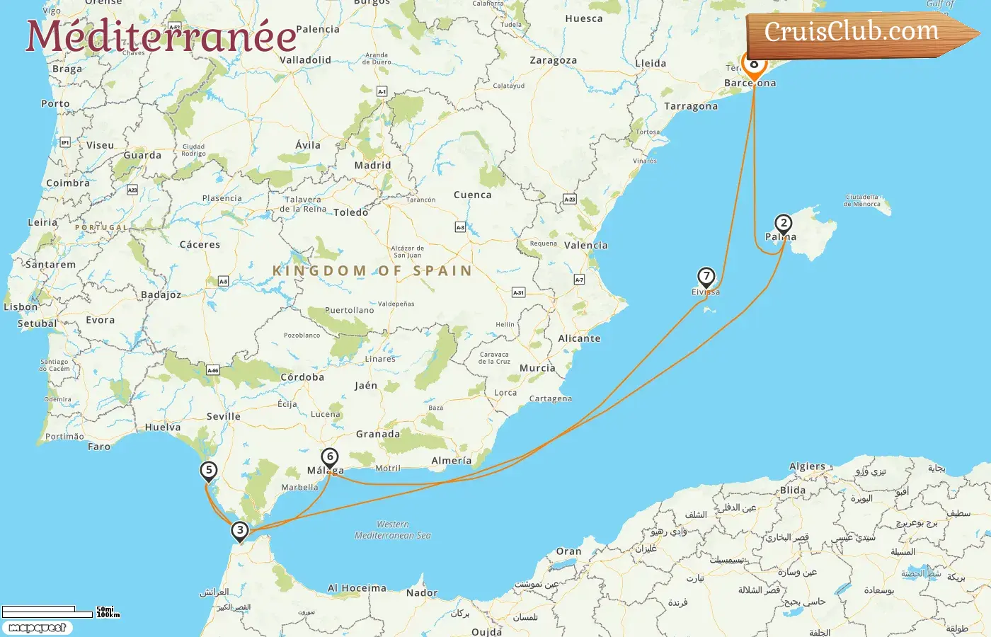 Croisière en Méditerranée au départ de Barcelone à bord du navire Celebrity Xcel avec des visites en Espagne et au Maroc pendant 8 jours