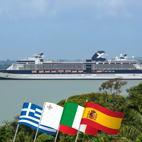 Crucero por el Mediterráneo desde El Pireo hasta Barcelona a bordo del barco Celebrity Infinity con visitas a Grecia, Turquía, Malta, Italia y España durante 13 días