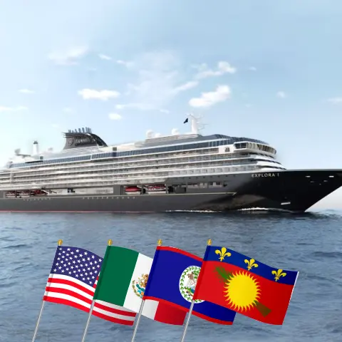 Cruise in the Caribbean from Miami to Saint John aboard EXPLORA I ship with visits to USA, Mexico, Guatemala, Belize, Honduras, Guadeloupe, and Puerto Rico for 16 days