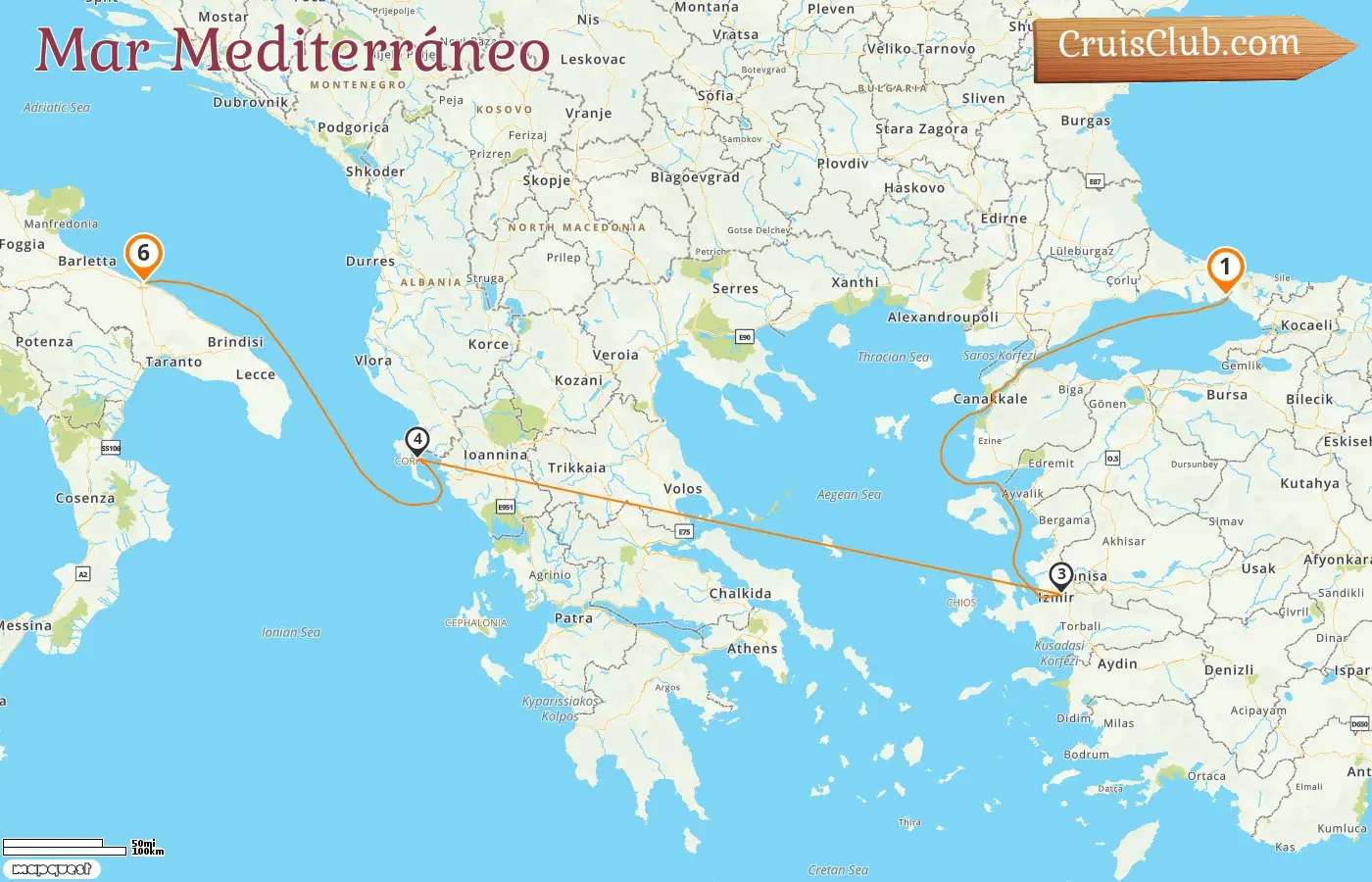 Crucero en el Mediterráneo de Estambul a Bari a bordo del MSC Sinfonia con visitas a Turquía, Grecia e Italia durante 6 días