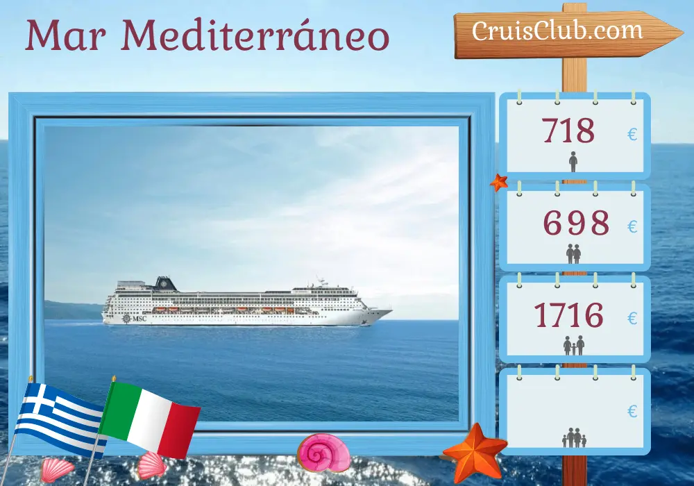 Crucero en el Mediterráneo de Estambul a Bari a bordo del MSC Sinfonia con visitas a Turquía, Grecia e Italia durante 6 días