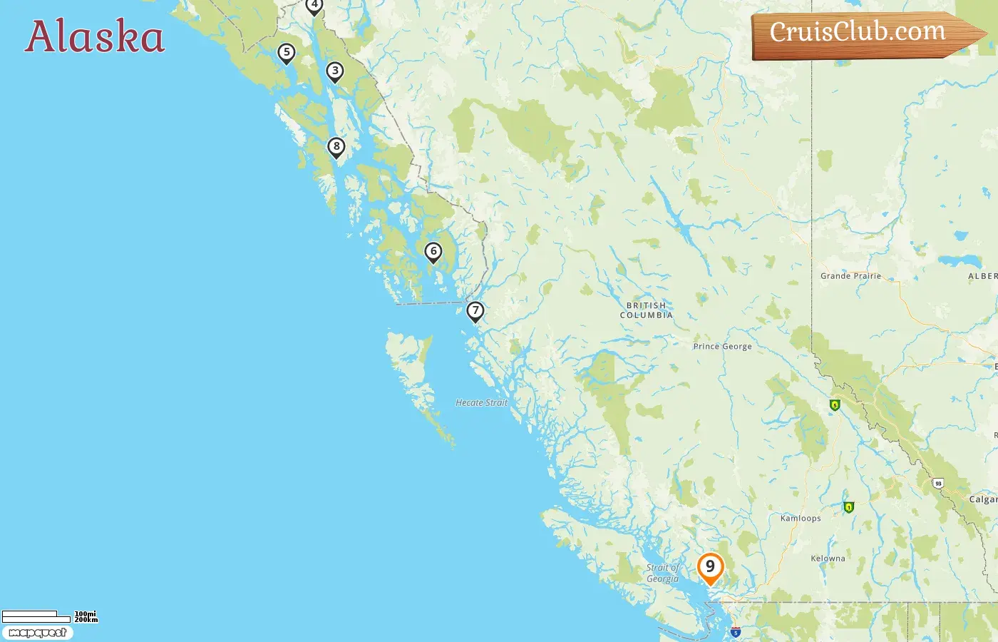 Cruise in the Alaska from Vancouver aboard Nieuw Amsterdam ship with visits to Canada and USA for 9 days