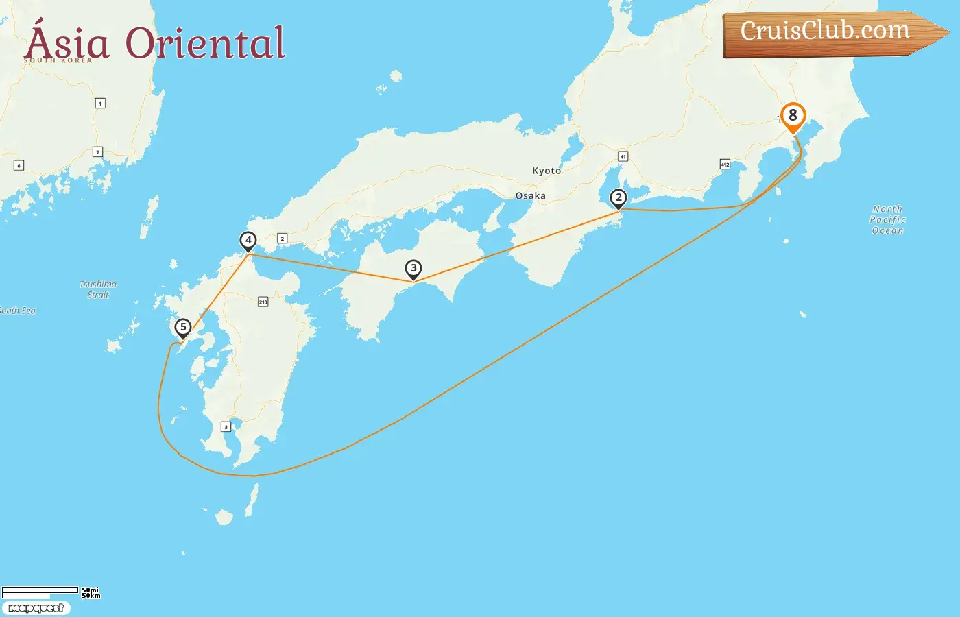 Cruzeiro no Leste da Ásia a partir de Yokohama a bordo do navio Diamond Princess com visitas ao Japão por 8 dias