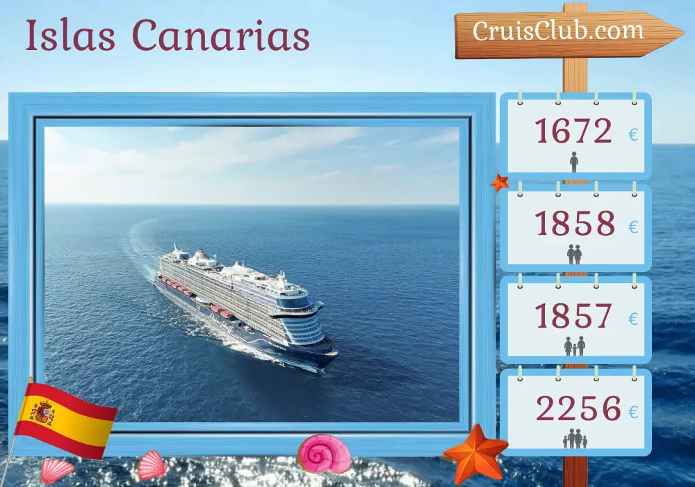 Crucero por las Islas Canarias desde Las Palmas a bordo del barco Mein Schiff Relax con visitas a España durante 8 días