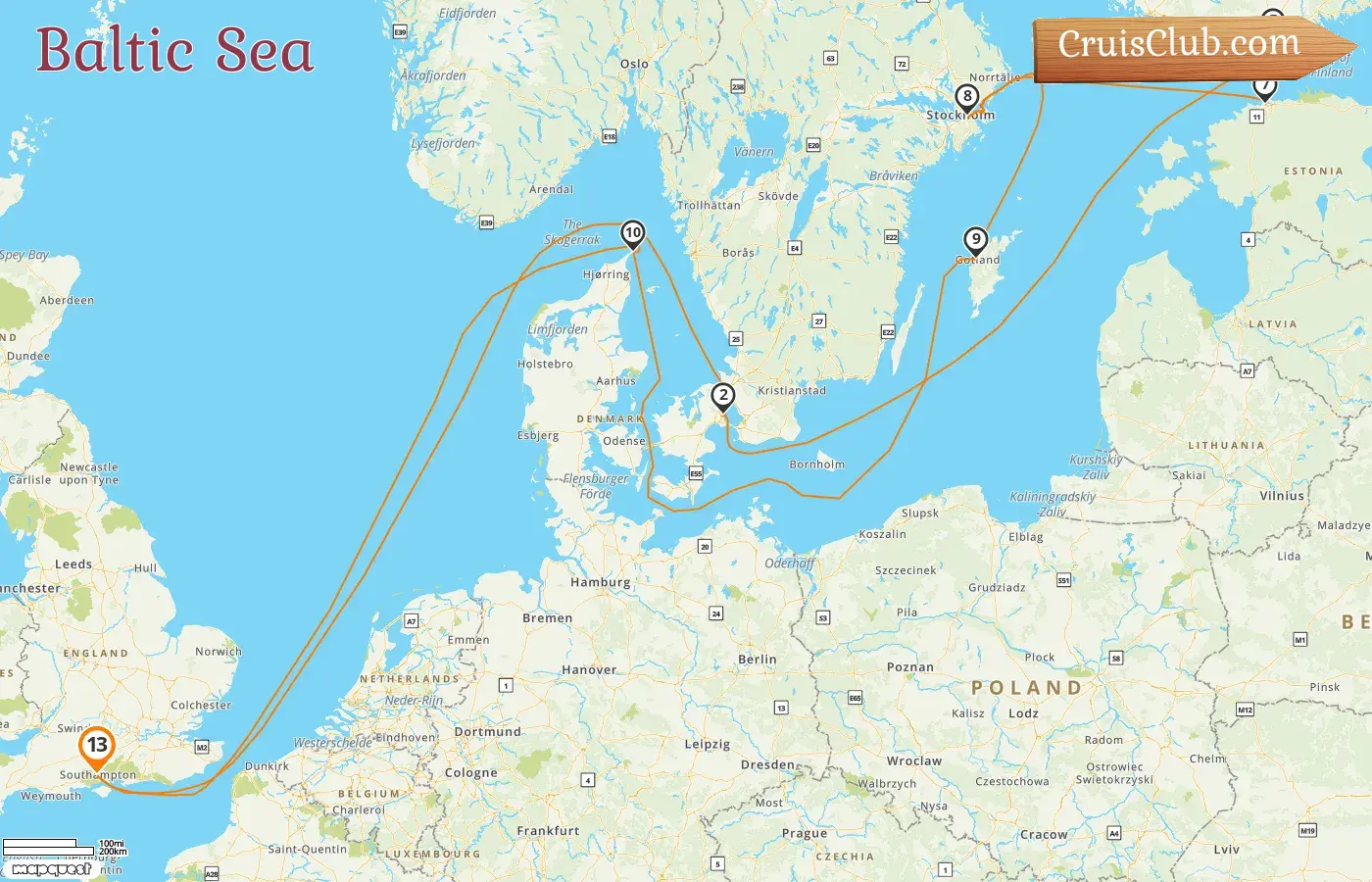 Cruise in the Baltic Sea from Southampton aboard Celebrity Apex ship with visits to Denmark, Finland, Estonia, and Sweden for 13 days