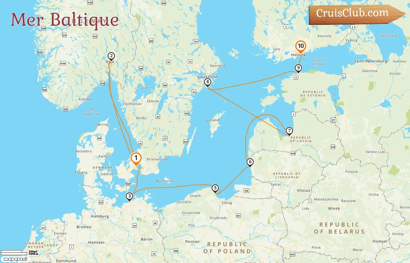 Croisière en mer Baltique de Copenhague à Helsinki à bord du navire Norwegian Jewel avec des visites au Danemark, en Norvège, en Allemagne, en Pologne, en Lituanie, en Lettonie, en Suède, en Estonie et en Finlande pendant 10 jours