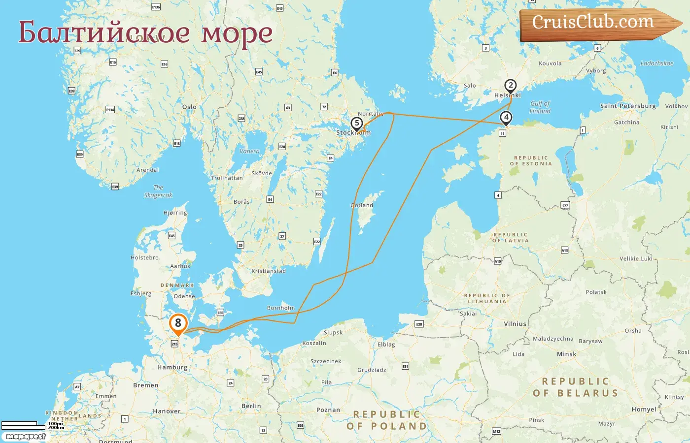 Круиз по Балтийскому морю из Киля на судне AIDAprima с посещением Финляндии, Эстонии и Швеции на 8 дней