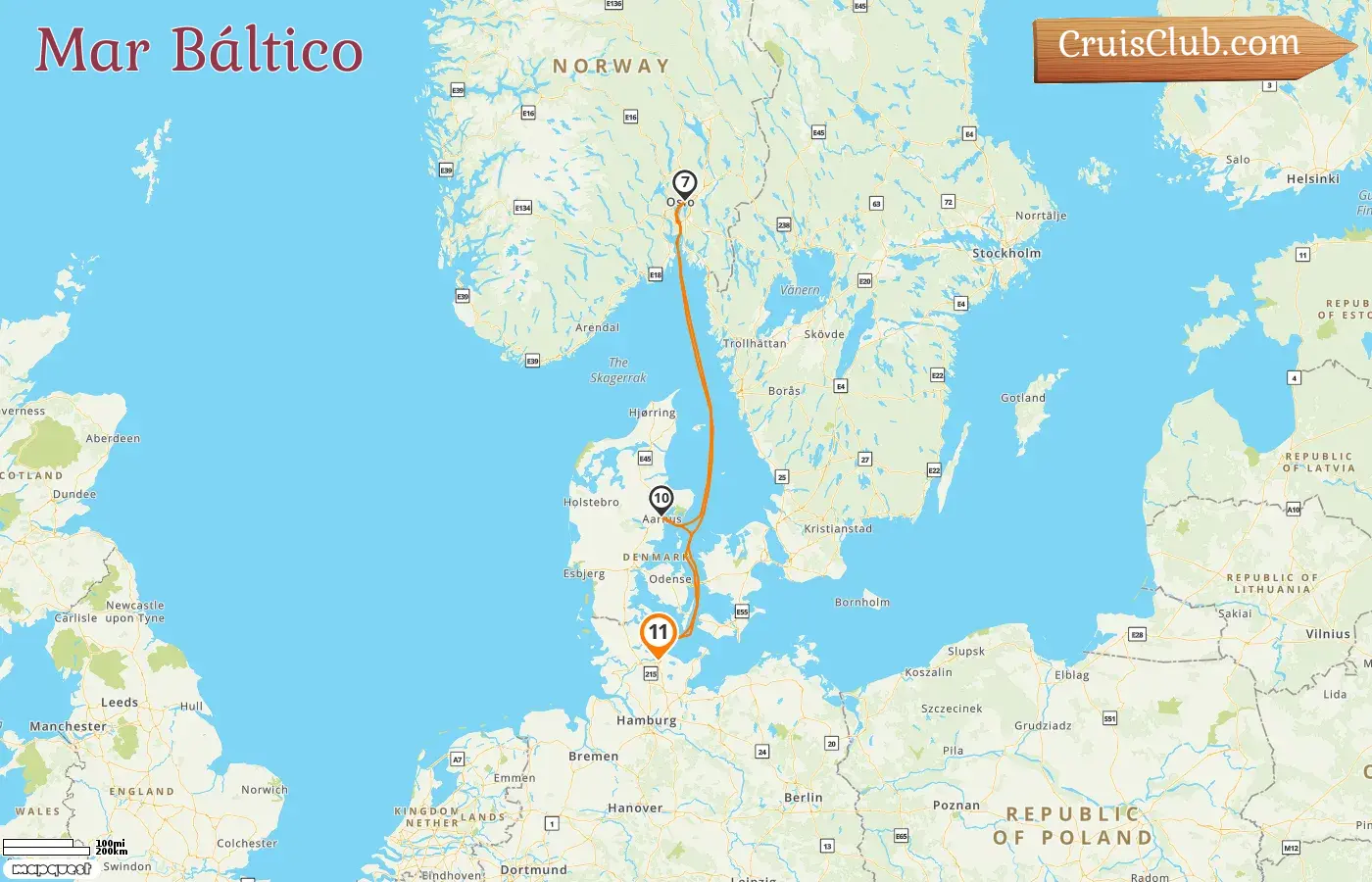 Cruzeiro no Mar Báltico a partir de Kiel a bordo do navio AIDAprima com visitas à Noruega e Dinamarca por 11 dias