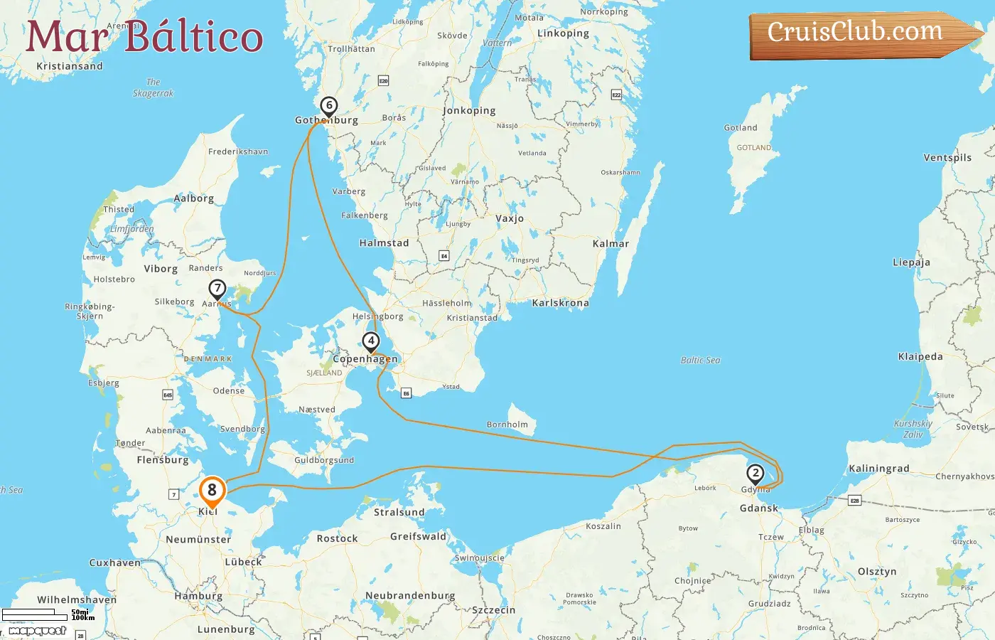 Cruzeiro no Mar Báltico saindo de Kiel a bordo do navio AIDAprima com visitas à Polônia e Dinamarca por 8 dias
