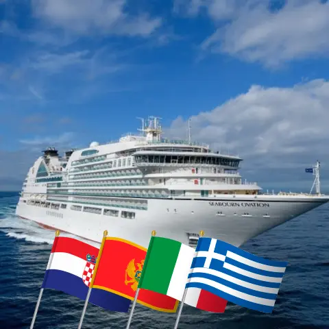 Круиз по Средиземноморью от Дубровника до Пирея на борту судна Seabourn Ovation с посещением Хорватии, Черногории, Италии и Греции на 8 дней